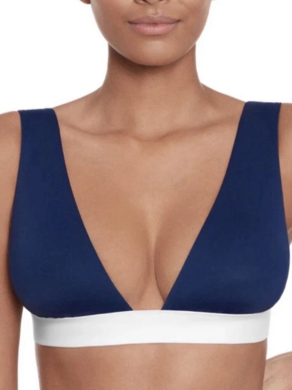Ralph Lauren Navy Banded Modern V-neck Bikini Top 8